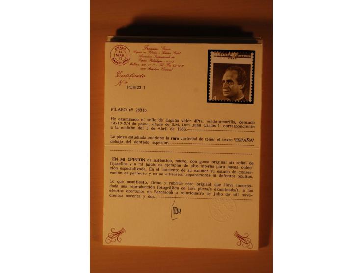 1981/89, postfrische Partie Abarten, vielfach mit Fotoattest Graus
