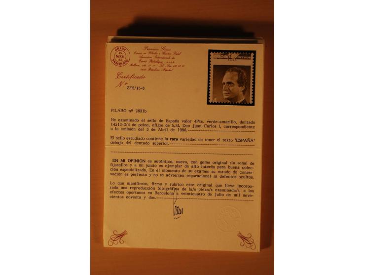 1981/89, postfrische Partie Abarten, vielfach mit Fotoattest Graus