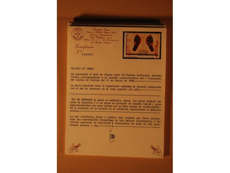 1981/89, postfrische Partie Abarten, vielfach mit Fotoattest Graus