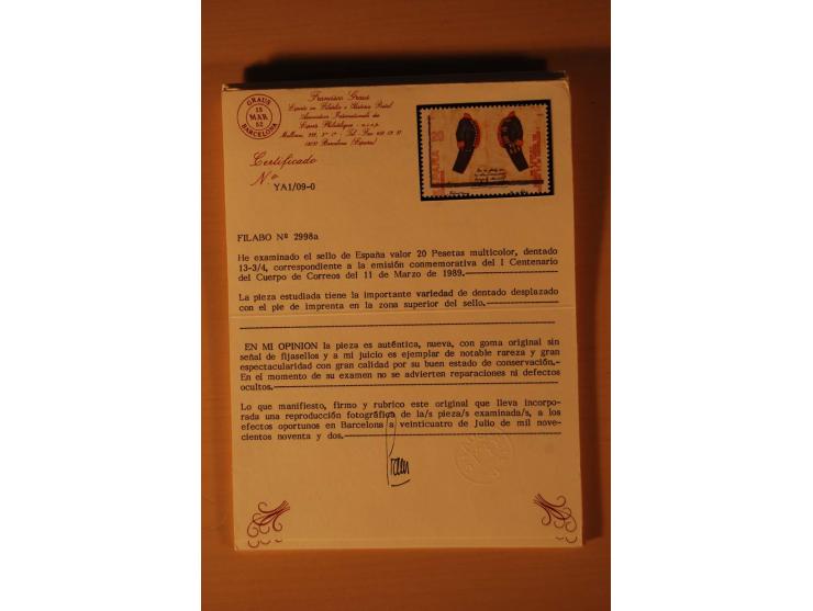 1981/89, postfrische Partie Abarten, vielfach mit Fotoattest Graus