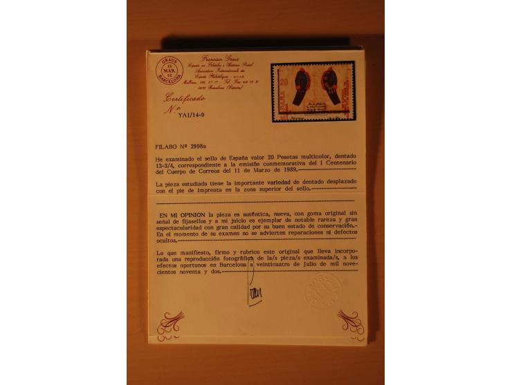 1981/89, postfrische Partie Abarten, vielfach mit Fotoattest Graus