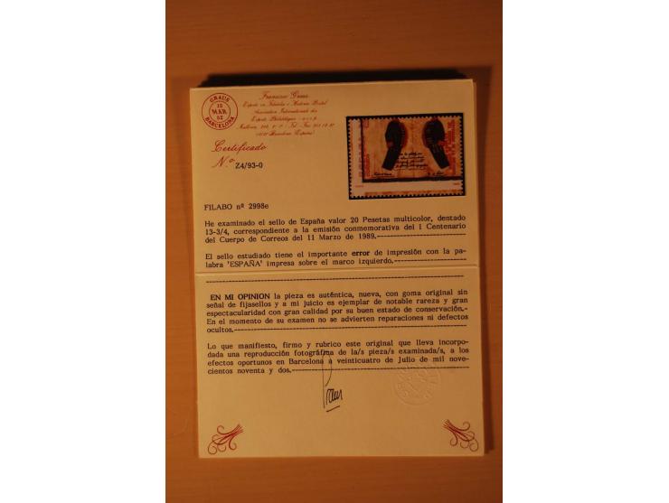 1981/89, postfrische Partie Abarten, vielfach mit Fotoattest Graus