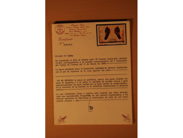 1981/89, postfrische Partie Abarten, vielfach mit Fotoattest Graus