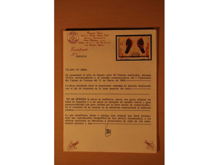 1981/89, postfrische Partie Abarten, vielfach mit Fotoattest Graus
