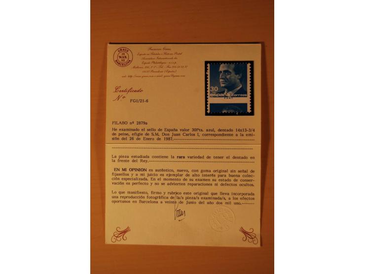 1981/89, postfrische Partie Abarten, vielfach mit Fotoattest Graus