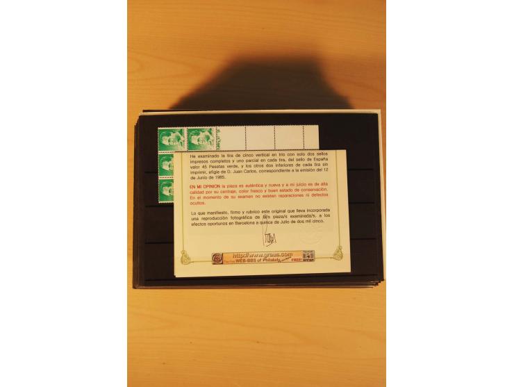 1985/98, sehr umfangreiche postfrische Partie von einigen hundert Abarten, dabei un- und teilgezähnte Werte, fehlende Farben,