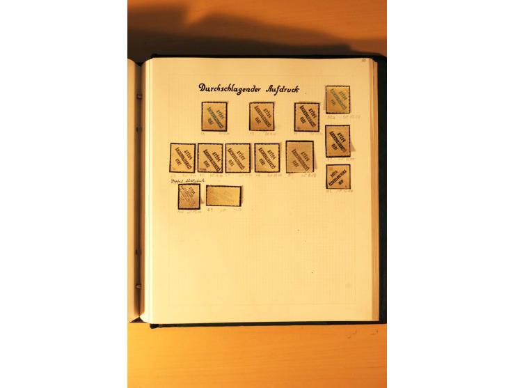 1919,  POSTA CESKOSLOVENSKA, ungebrauchte Sammlung der Aufdruckmarken, dabei verschiedene Typen, kopfstehende Aufdrucke, vers