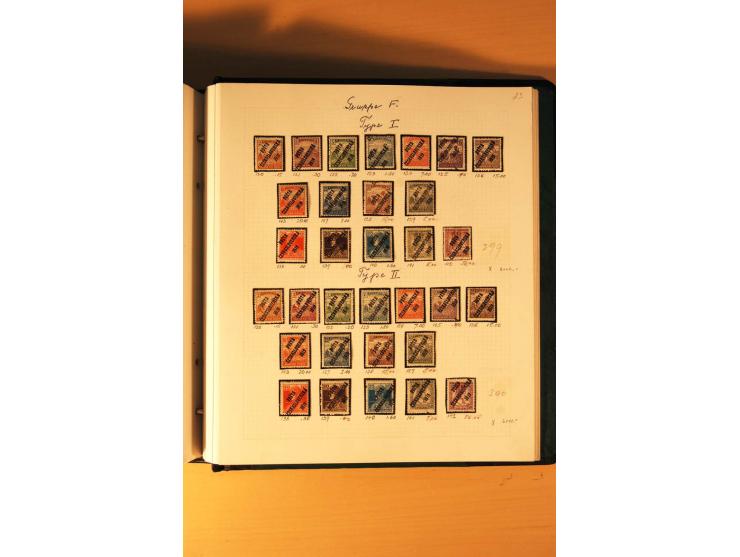 1919,  POSTA CESKOSLOVENSKA, ungebrauchte Sammlung der Aufdruckmarken, dabei verschiedene Typen, kopfstehende Aufdrucke, vers
