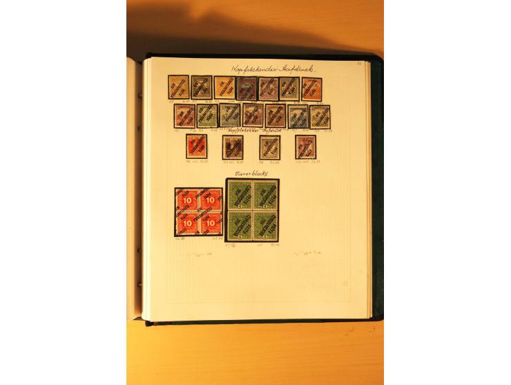 1919,  POSTA CESKOSLOVENSKA, ungebrauchte Sammlung der Aufdruckmarken, dabei verschiedene Typen, kopfstehende Aufdrucke, vers