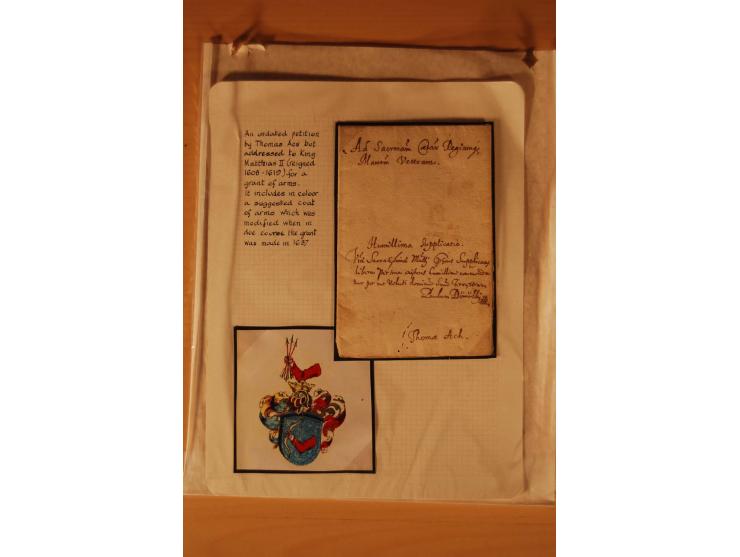 1610/1877, Sammlung Alt-, Vorphila- und Dienstbriefe, dabei 1610, Petition von Thomas Acs, adressiert an König Matthias II (R