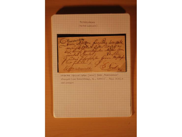 1610/1877, Sammlung Alt-, Vorphila- und Dienstbriefe, dabei 1610, Petition von Thomas Acs, adressiert an König Matthias II (R