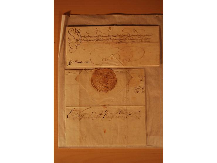 1610/1877, Sammlung Alt-, Vorphila- und Dienstbriefe, dabei 1610, Petition von Thomas Acs, adressiert an König Matthias II (R