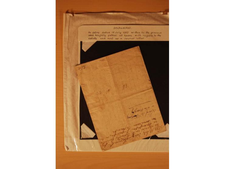1610/1877, Sammlung Alt-, Vorphila- und Dienstbriefe, dabei 1610, Petition von Thomas Acs, adressiert an König Matthias II (R