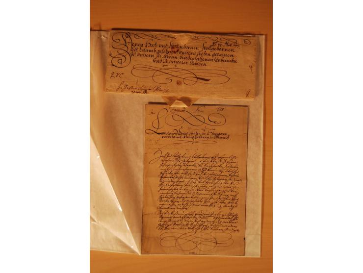1610/1877, Sammlung Alt-, Vorphila- und Dienstbriefe, dabei 1610, Petition von Thomas Acs, adressiert an König Matthias II (R