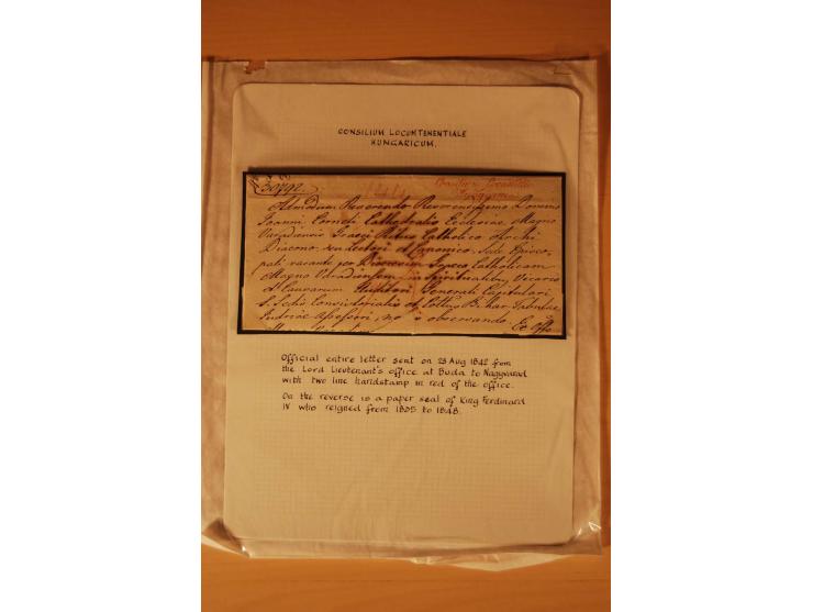 1610/1877, Sammlung Alt-, Vorphila- und Dienstbriefe, dabei 1610, Petition von Thomas Acs, adressiert an König Matthias II (R