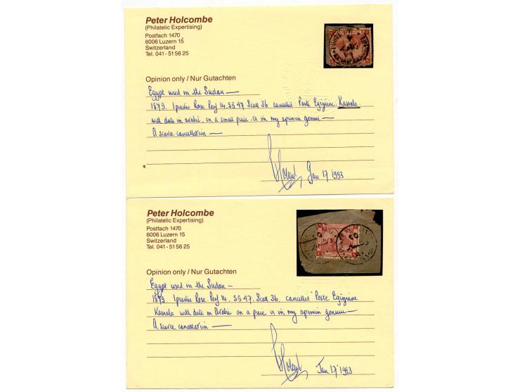 1872/1938, gestempelte Partie mit zwei Briefen, hauptsächlich verschiedene Stempel auf Briefstücken und Marken, dabei "KASSAL
