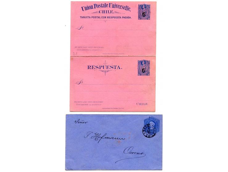 1860/1909, 6 Briefe, Karten und Ganzsachen (eine ungebraucht)