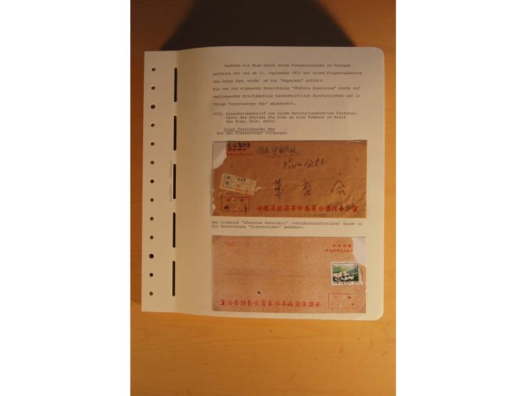 1963/76 (ca.), Sammlung mit rd. 170 Briefen, Formularen u.a. mit Mao-Zitaten, Liedern etc. aus der Zeit der Kulturrevolution;