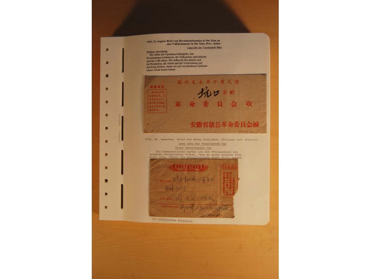 1963/76 (ca.), Sammlung mit rd. 170 Briefen, Formularen u.a. mit Mao-Zitaten, Liedern etc. aus der Zeit der Kulturrevolution;