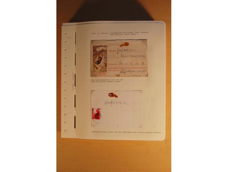 1963/76 (ca.), Sammlung mit rd. 170 Briefen, Formularen u.a. mit Mao-Zitaten, Liedern etc. aus der Zeit der Kulturrevolution;