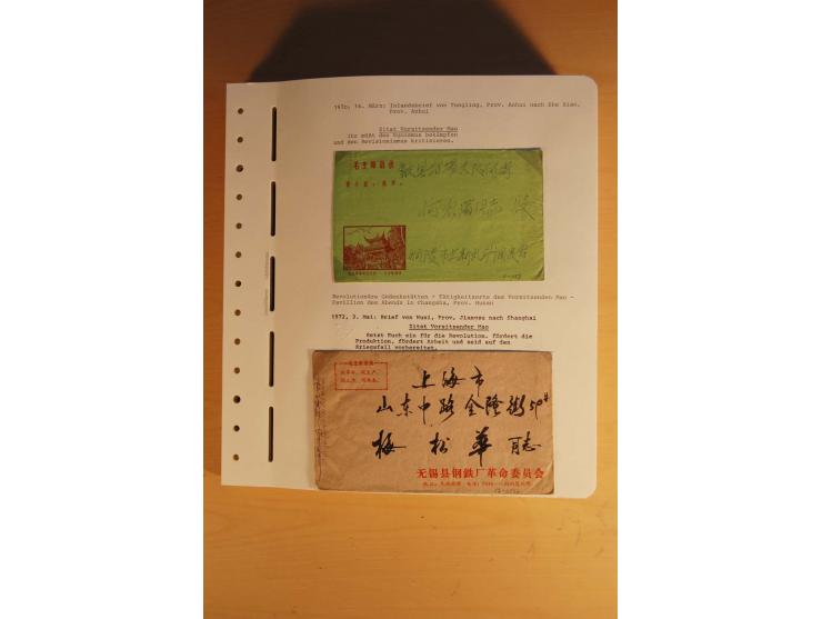 1963/76 (ca.), Sammlung mit rd. 170 Briefen, Formularen u.a. mit Mao-Zitaten, Liedern etc. aus der Zeit der Kulturrevolution;