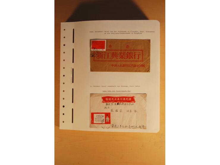 1963/76 (ca.), Sammlung mit rd. 170 Briefen, Formularen u.a. mit Mao-Zitaten, Liedern etc. aus der Zeit der Kulturrevolution;