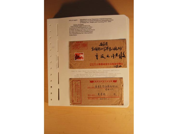 1963/76 (ca.), Sammlung mit rd. 170 Briefen, Formularen u.a. mit Mao-Zitaten, Liedern etc. aus der Zeit der Kulturrevolution;