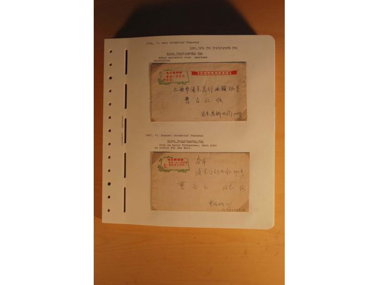 1963/76 (ca.), Sammlung mit rd. 170 Briefen, Formularen u.a. mit Mao-Zitaten, Liedern etc. aus der Zeit der Kulturrevolution;