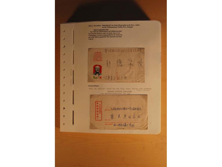 1963/76 (ca.), Sammlung mit rd. 170 Briefen, Formularen u.a. mit Mao-Zitaten, Liedern etc. aus der Zeit der Kulturrevolution;