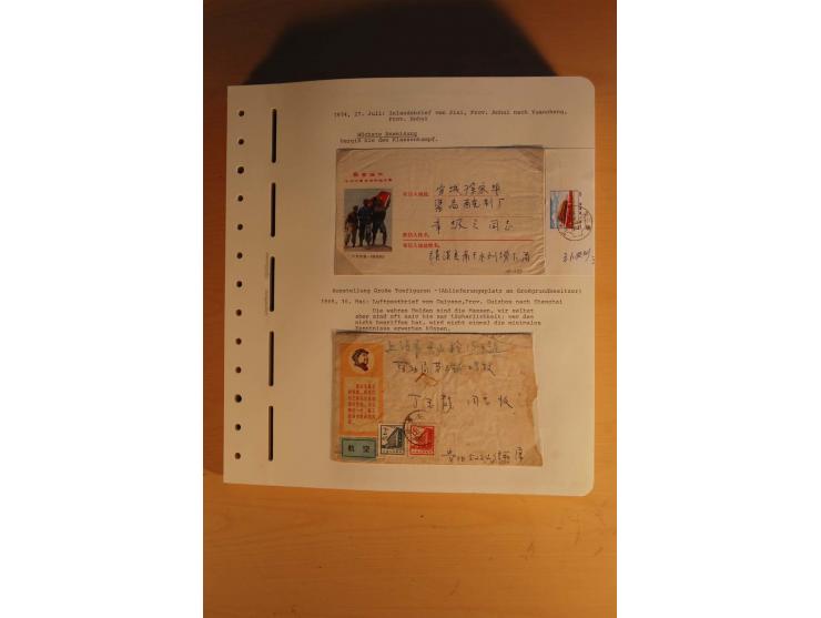 1963/76 (ca.), Sammlung mit rd. 170 Briefen, Formularen u.a. mit Mao-Zitaten, Liedern etc. aus der Zeit der Kulturrevolution;