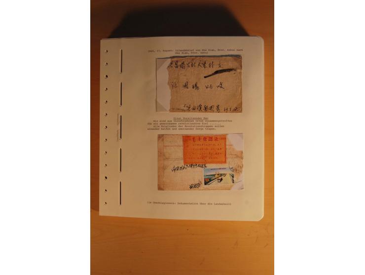 1963/76 (ca.), Sammlung mit rd. 170 Briefen, Formularen u.a. mit Mao-Zitaten, Liedern etc. aus der Zeit der Kulturrevolution;