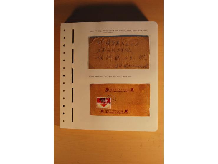 1963/76 (ca.), Sammlung mit rd. 170 Briefen, Formularen u.a. mit Mao-Zitaten, Liedern etc. aus der Zeit der Kulturrevolution;