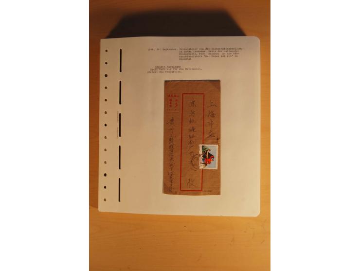 1963/76 (ca.), Sammlung mit rd. 170 Briefen, Formularen u.a. mit Mao-Zitaten, Liedern etc. aus der Zeit der Kulturrevolution;