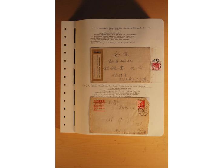 1963/76 (ca.), Sammlung mit rd. 170 Briefen, Formularen u.a. mit Mao-Zitaten, Liedern etc. aus der Zeit der Kulturrevolution;