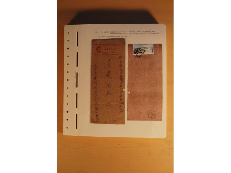 1963/76 (ca.), Sammlung mit rd. 170 Briefen, Formularen u.a. mit Mao-Zitaten, Liedern etc. aus der Zeit der Kulturrevolution;