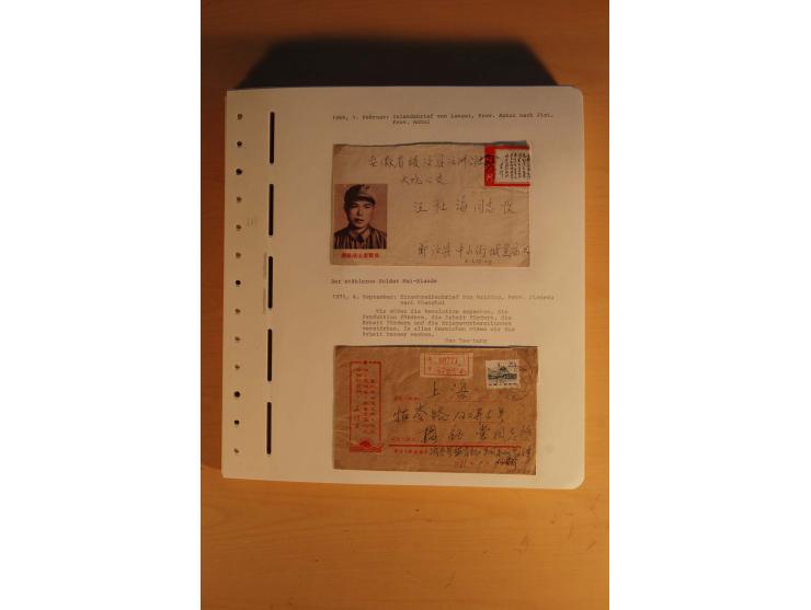 1963/76 (ca.), Sammlung mit rd. 170 Briefen, Formularen u.a. mit Mao-Zitaten, Liedern etc. aus der Zeit der Kulturrevolution;