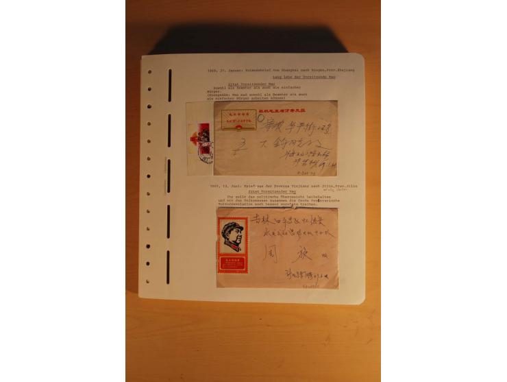 1963/76 (ca.), Sammlung mit rd. 170 Briefen, Formularen u.a. mit Mao-Zitaten, Liedern etc. aus der Zeit der Kulturrevolution;