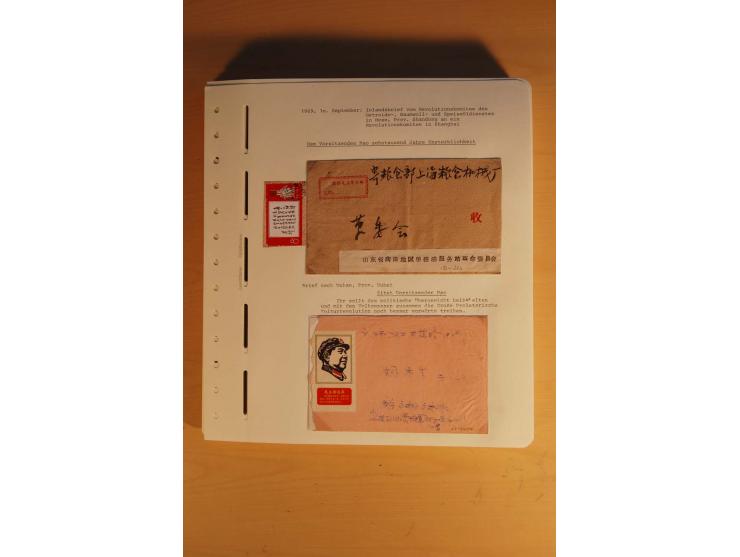 1963/76 (ca.), Sammlung mit rd. 170 Briefen, Formularen u.a. mit Mao-Zitaten, Liedern etc. aus der Zeit der Kulturrevolution;