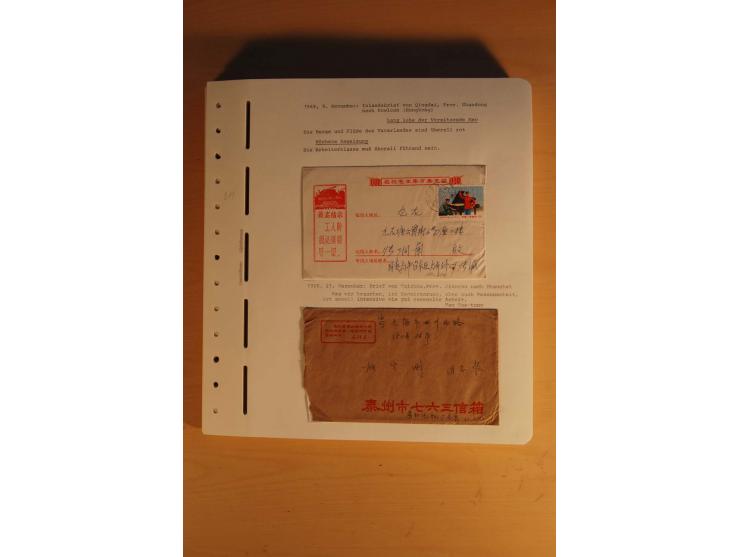 1963/76 (ca.), Sammlung mit rd. 170 Briefen, Formularen u.a. mit Mao-Zitaten, Liedern etc. aus der Zeit der Kulturrevolution;
