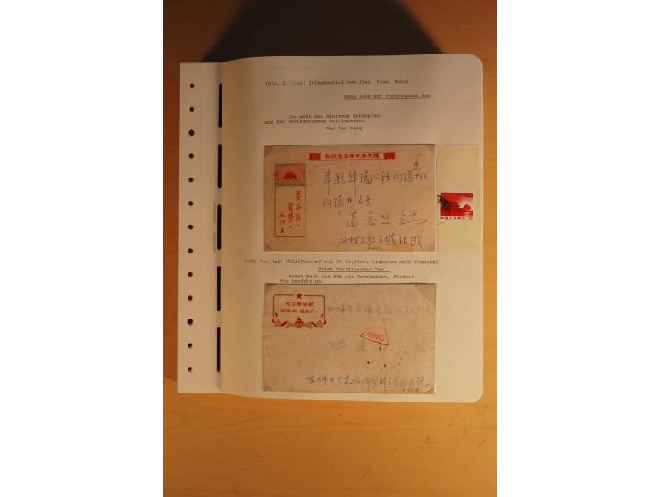 1963/76 (ca.), Sammlung mit rd. 170 Briefen, Formularen u.a. mit Mao-Zitaten, Liedern etc. aus der Zeit der Kulturrevolution;