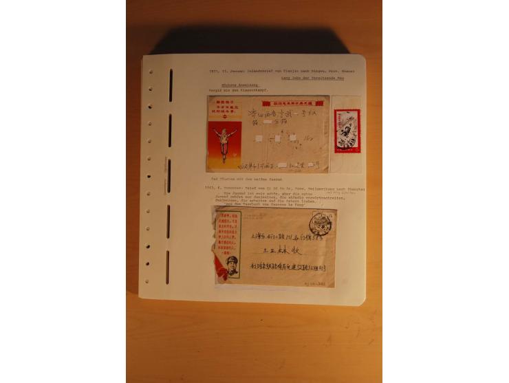 1963/76 (ca.), Sammlung mit rd. 170 Briefen, Formularen u.a. mit Mao-Zitaten, Liedern etc. aus der Zeit der Kulturrevolution;