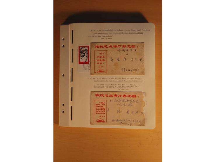 1963/76 (ca.), Sammlung mit rd. 170 Briefen, Formularen u.a. mit Mao-Zitaten, Liedern etc. aus der Zeit der Kulturrevolution;