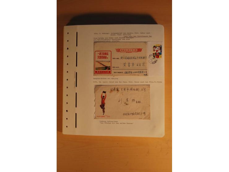 1963/76 (ca.), Sammlung mit rd. 170 Briefen, Formularen u.a. mit Mao-Zitaten, Liedern etc. aus der Zeit der Kulturrevolution;
