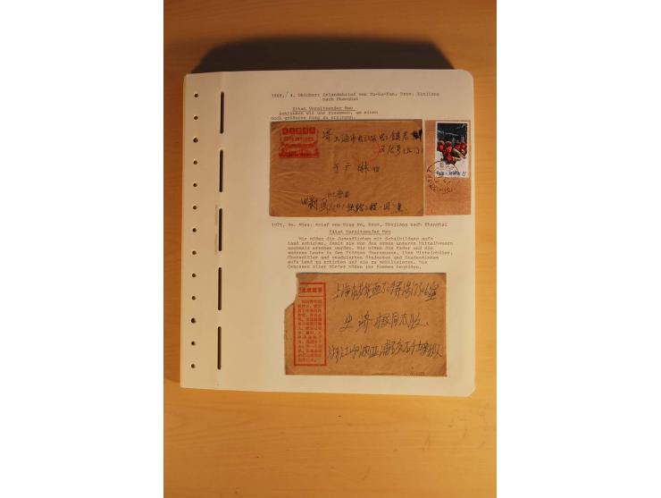 1963/76 (ca.), Sammlung mit rd. 170 Briefen, Formularen u.a. mit Mao-Zitaten, Liedern etc. aus der Zeit der Kulturrevolution;
