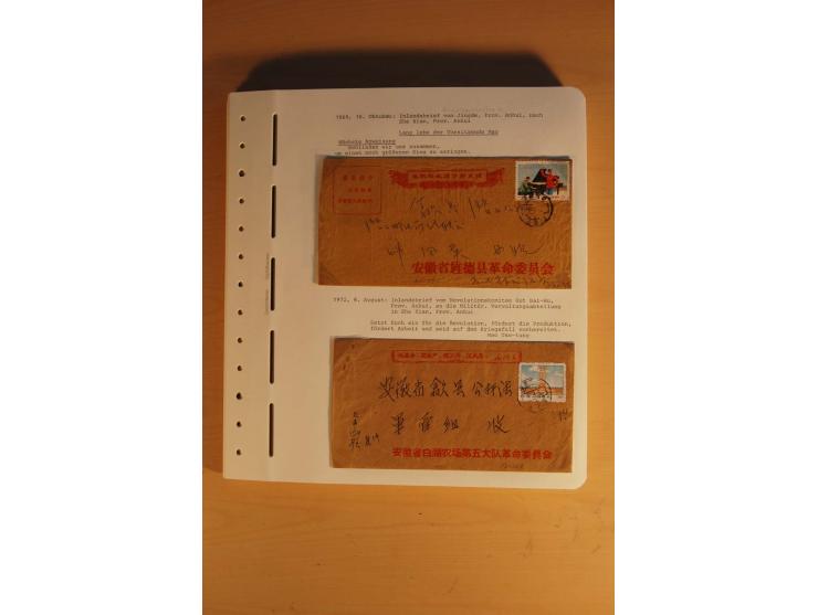 1963/76 (ca.), Sammlung mit rd. 170 Briefen, Formularen u.a. mit Mao-Zitaten, Liedern etc. aus der Zeit der Kulturrevolution;