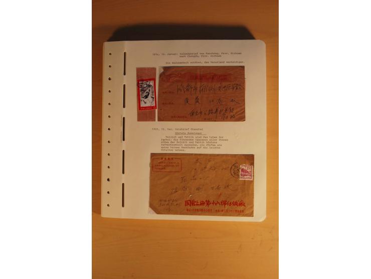 1963/76 (ca.), Sammlung mit rd. 170 Briefen, Formularen u.a. mit Mao-Zitaten, Liedern etc. aus der Zeit der Kulturrevolution;