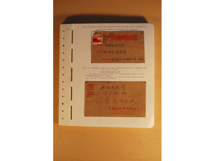 1963/76 (ca.), Sammlung mit rd. 170 Briefen, Formularen u.a. mit Mao-Zitaten, Liedern etc. aus der Zeit der Kulturrevolution;