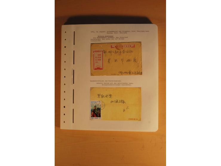 1963/76 (ca.), Sammlung mit rd. 170 Briefen, Formularen u.a. mit Mao-Zitaten, Liedern etc. aus der Zeit der Kulturrevolution;