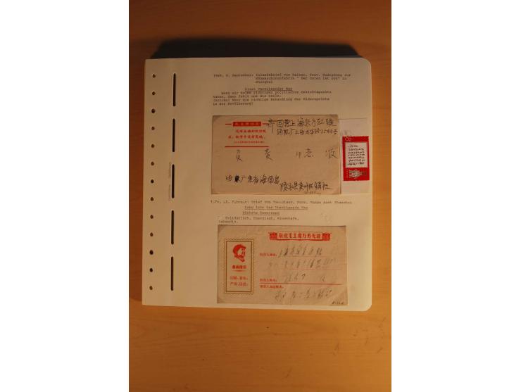 1963/76 (ca.), Sammlung mit rd. 170 Briefen, Formularen u.a. mit Mao-Zitaten, Liedern etc. aus der Zeit der Kulturrevolution;