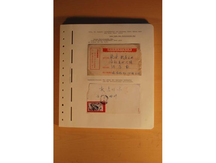 1963/76 (ca.), Sammlung mit rd. 170 Briefen, Formularen u.a. mit Mao-Zitaten, Liedern etc. aus der Zeit der Kulturrevolution;